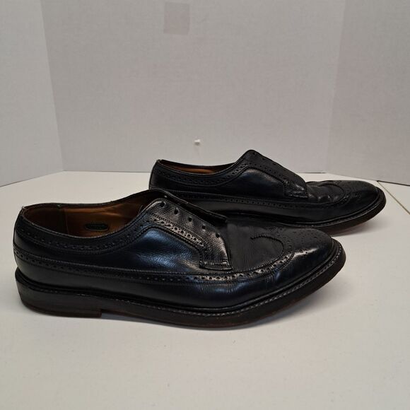 Vintage Florsheim Imperial Black Longwing EH Code V Cleat Men\'s 11D main image 5